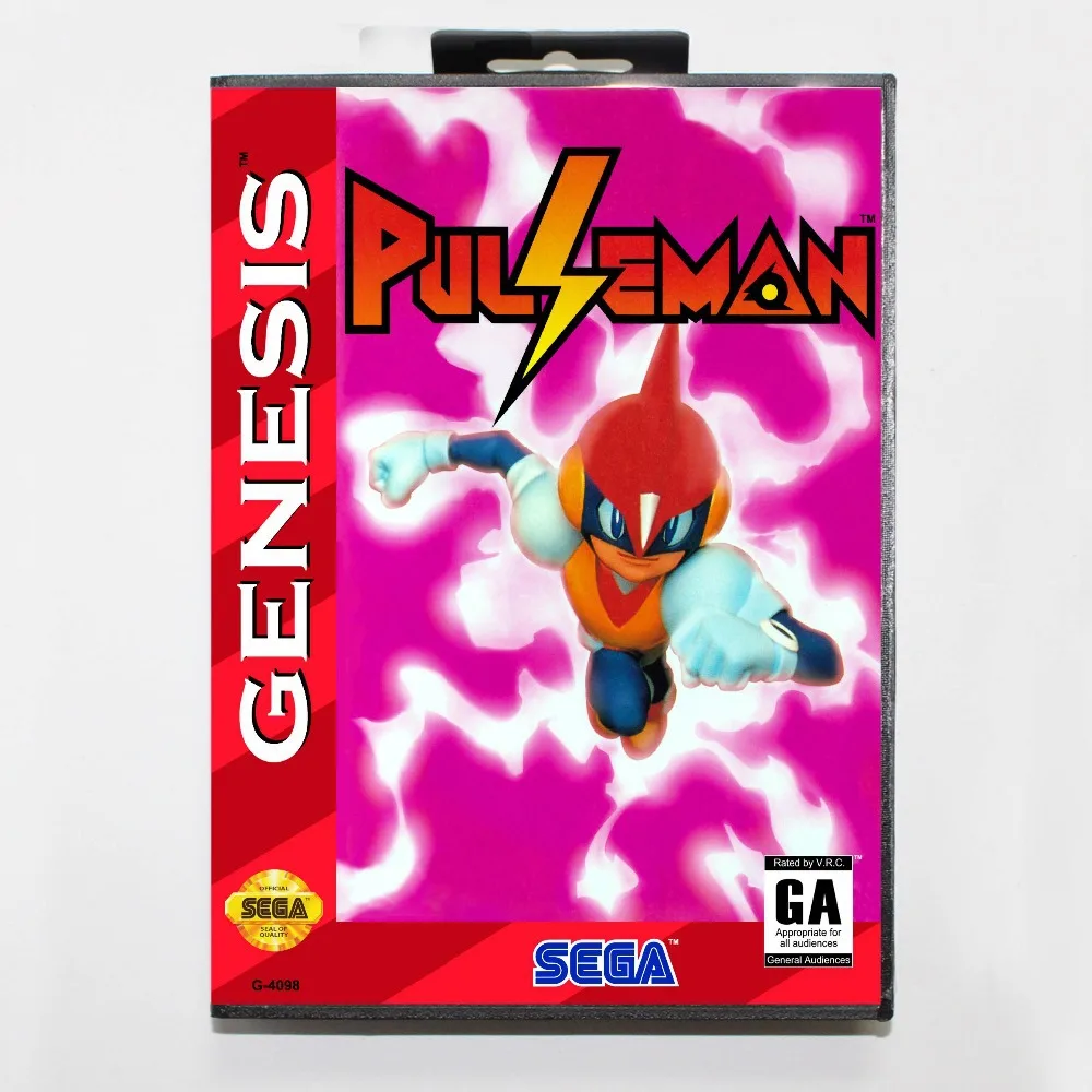 Игровой картридж Pulseman 16 бит MD игровая карта с розничной коробкой для Sega Mega Drive|16