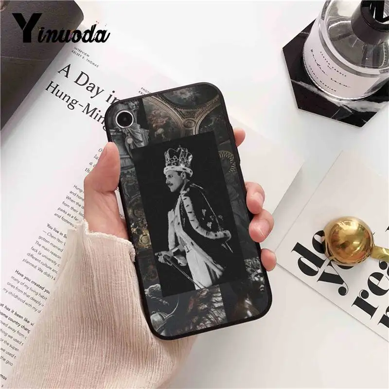 Yinuoda Queen Rock Group жесткий чехол для iPhone 8 7 6 6S 6Plus X XS MAX 5 5S SE XR 10 Чехлы 11 pro
