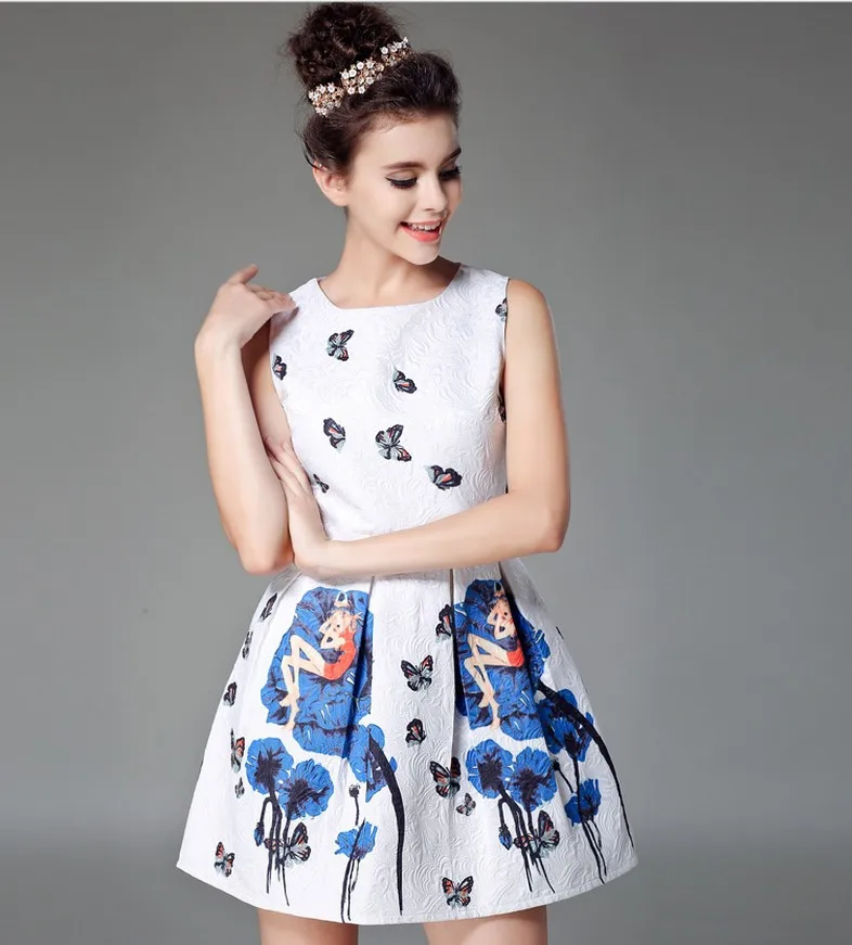 НОВЫЕ ПОСТУПЛЕНИЯ Vestidos 2018 Летние Повседневные платья с круглым вырезом без