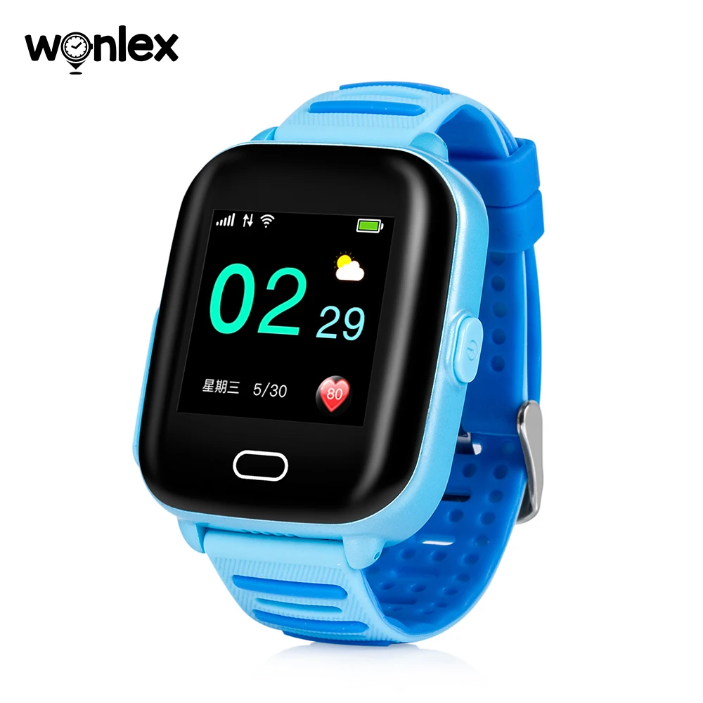 Wonlex KT02 детские часы водонепроницаемые IP67 GPS 3G LBS Wi-Fi 1 4 дюйма SOS с камерой звонки для