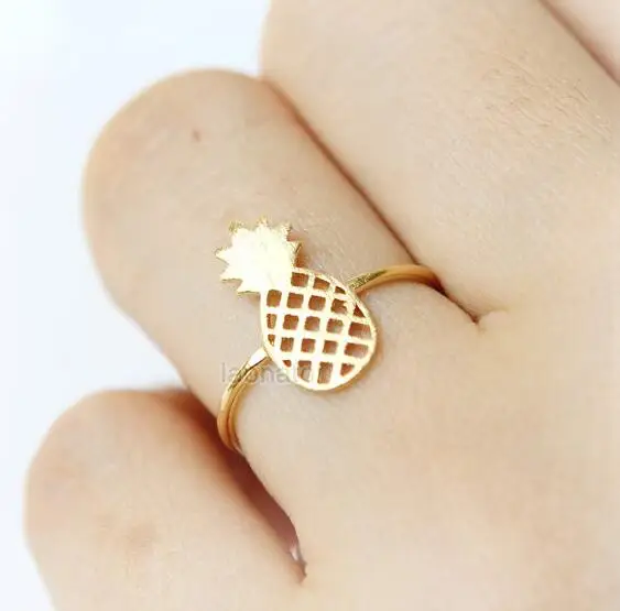 Милое кольцо с ананасом подарок девушки кольца для женщин Anillos Hombre Anel | Украшения