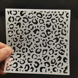 13*13 Леопардовый принт, трафареты для сделай сам, Скрапбукингфотоальбом, декоративное тиснение, трафарет для рисования, домашний декор