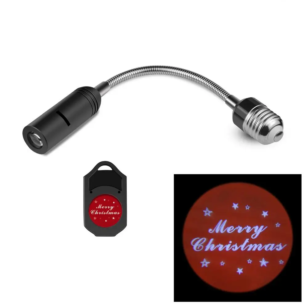 MERRY CHRISTMAS LOGO 110 В 220 в E27 рекламный проектор светодиодный светильник лампа бар магазин добро пожаловать Счастливого Рождества Логотип Светодиодный точечный светильник проекционный дверной светильник - Испускаемый цвет: MERRY CHRISTMAS LOGO