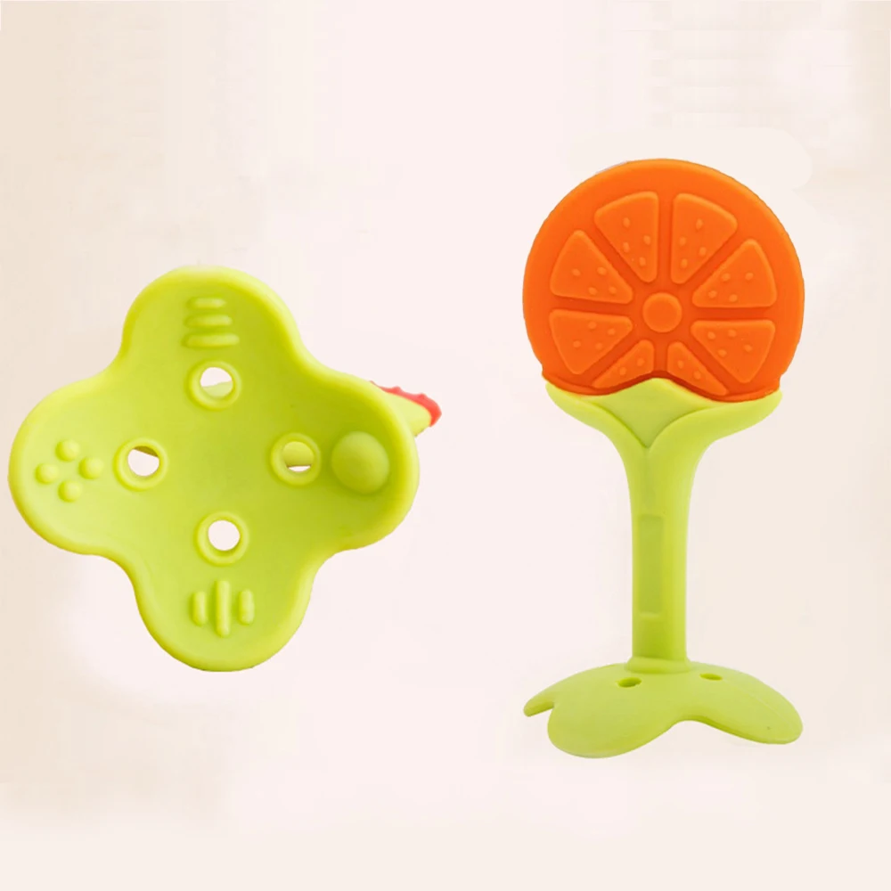 Детский Прорезыватель для зубов в виде фруктов и растительная форма жевательные