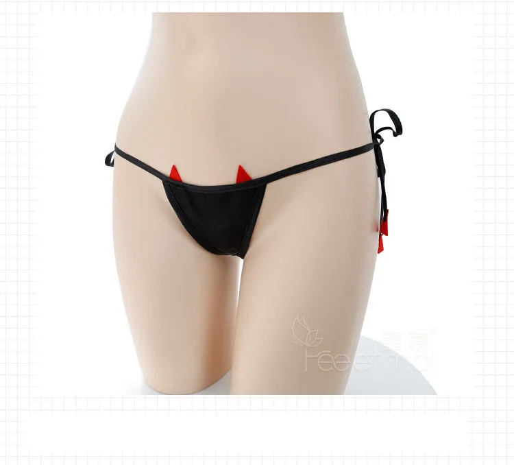 

Sexy fantasias Demon Erotic Lingerie Mini Bkini Set Bra G-string Tie Underwear Small devil School Uniform Anime Lolita Cosplay