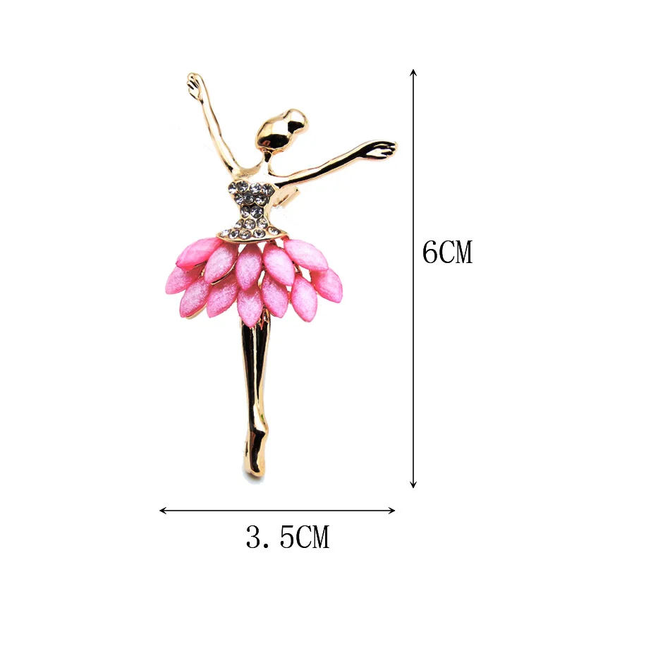 Модная женская брошь в виде танцовщицы стразы из смолы золотого цвета|brooch pins|fashion