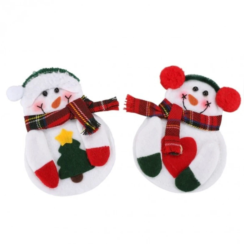 Высококачественные рождественские ножи и вилки с милым рисунком снеговика