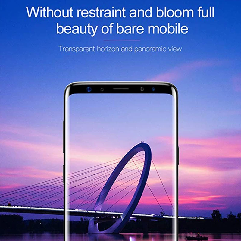 Полное клейкое Защитное стекло для samsung galaxy s8 on s9 plus защита экрана клей verre tremp de note