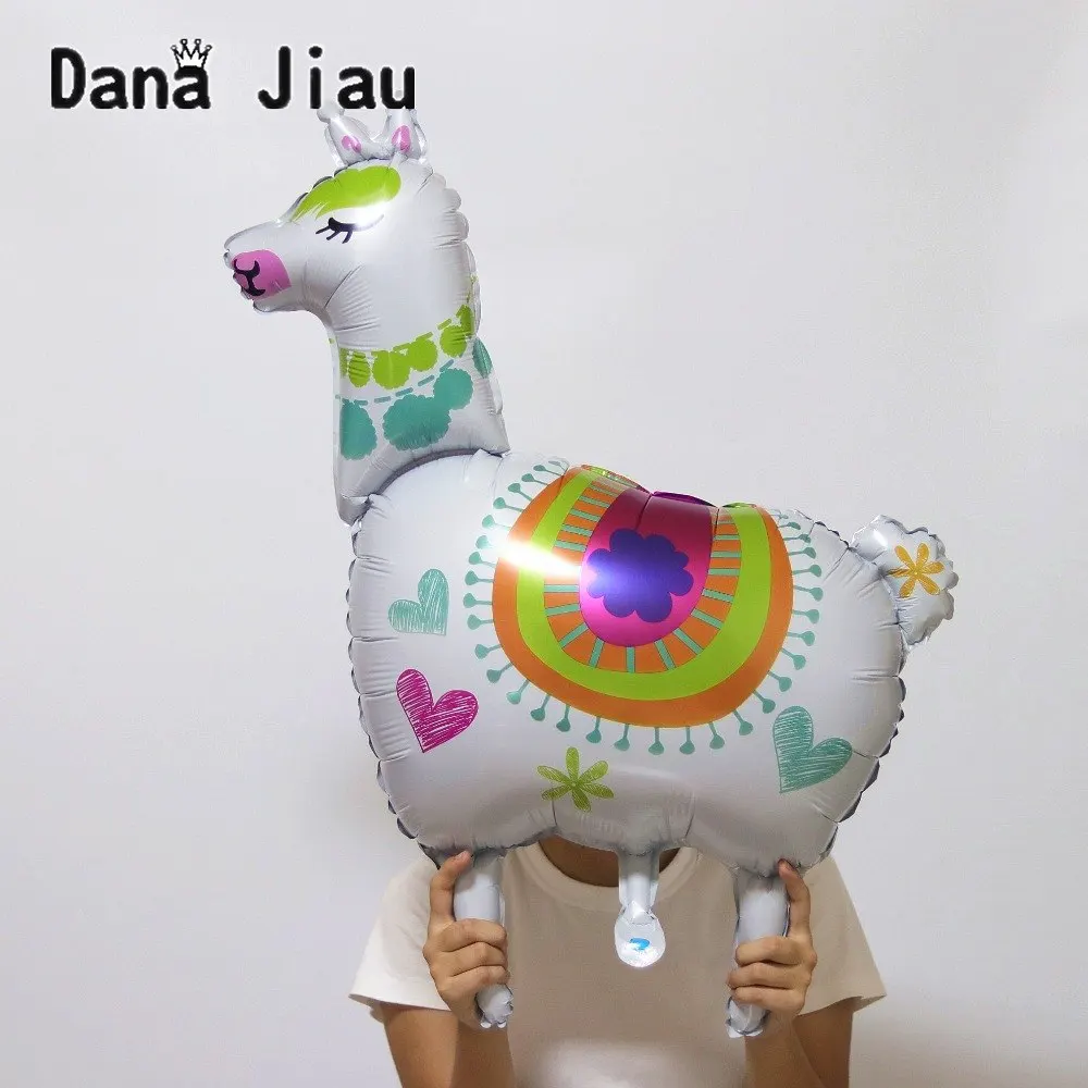 Большой белый Alpacas фольгированные воздушные шары детский душ день рождения