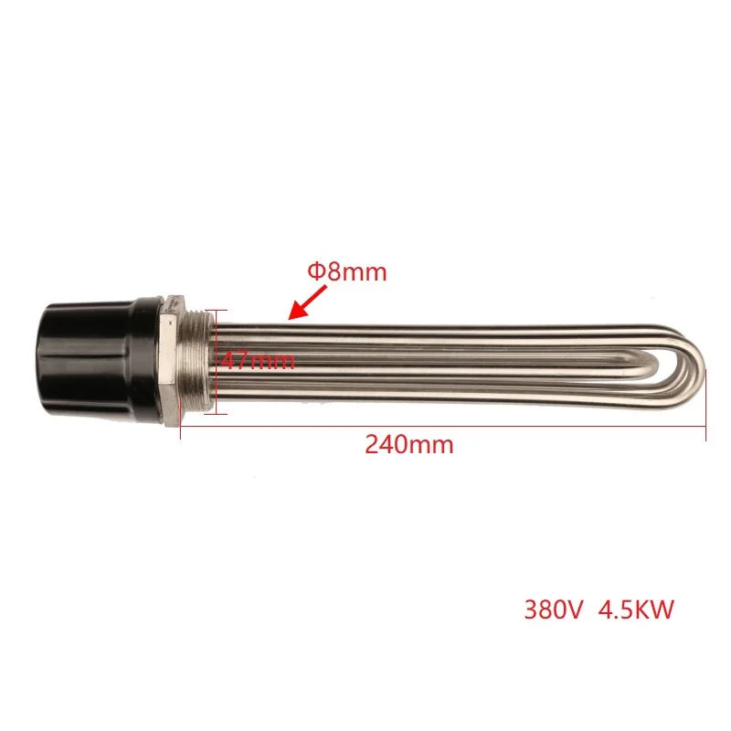 4500W 380V DN40 1-1/" SS304 электрический водный нагревательный элемент для инженерного танкна, 3U комплект погружной нагреватель трубки 3 кВт/6 кВт/9 кВт/12 кВт - Цвет: 4500W 380V