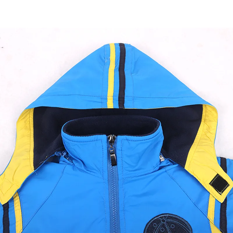 2 шт. из плотного флиса Водонепроницаемый ветрозащитная куртка для мальчиков +