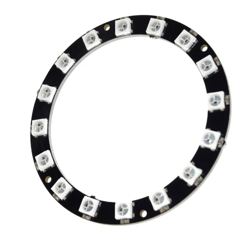 Светодиодный rgb ring 16 бит светодиодный s WS2812 5050 RGB кольцевой светильник со
