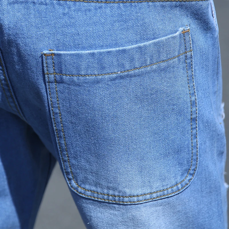 Новое поступление 2017 летние модные брюки до икры эластичные короткие джинсы с