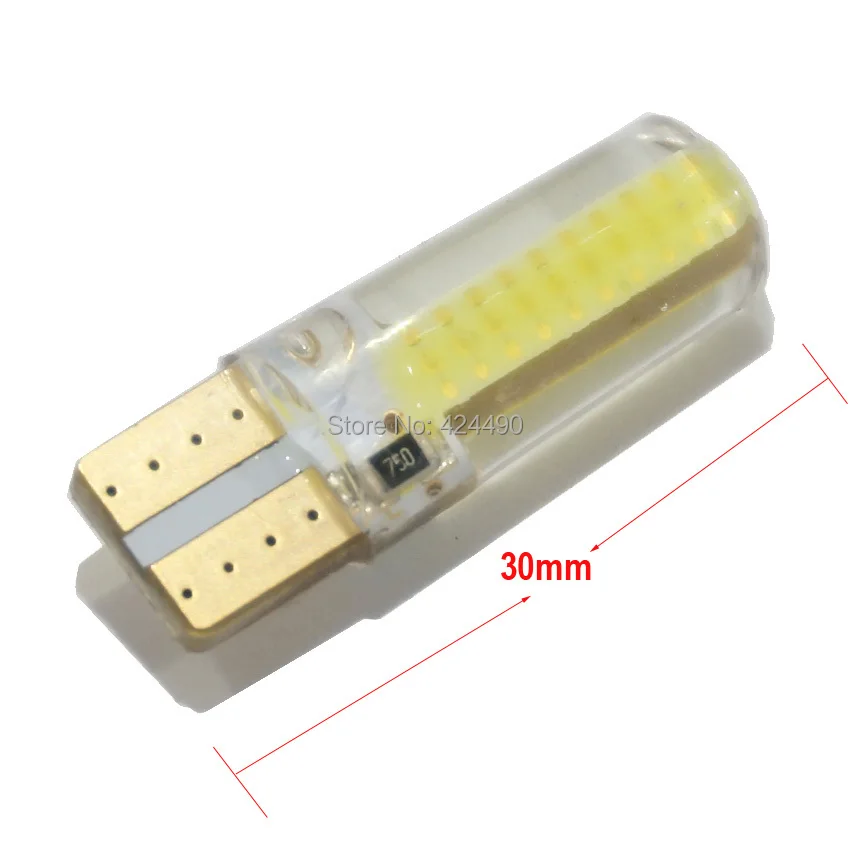 AORUNYEBAO 10 шт. автомобильный T10 194 W5W COB силиконовый корпус светодиодный светильник s