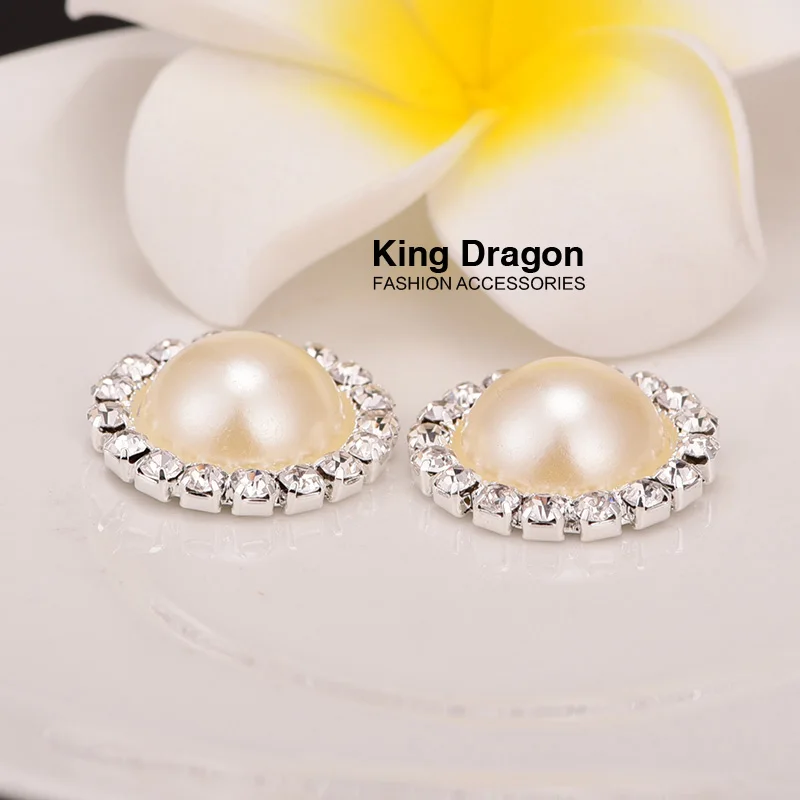 Пуговицы со стразами цвета слоновой кости жемчужные пуговицы для украшения