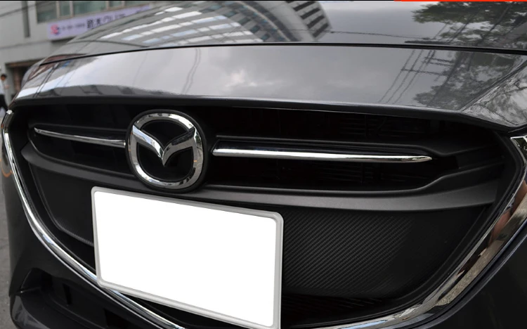 Хромированная передняя решетка гриль накладка наклейка для Mazda 2 Demio DJ DL мазда2 хэтчбек седан аксессуары Стайлинг