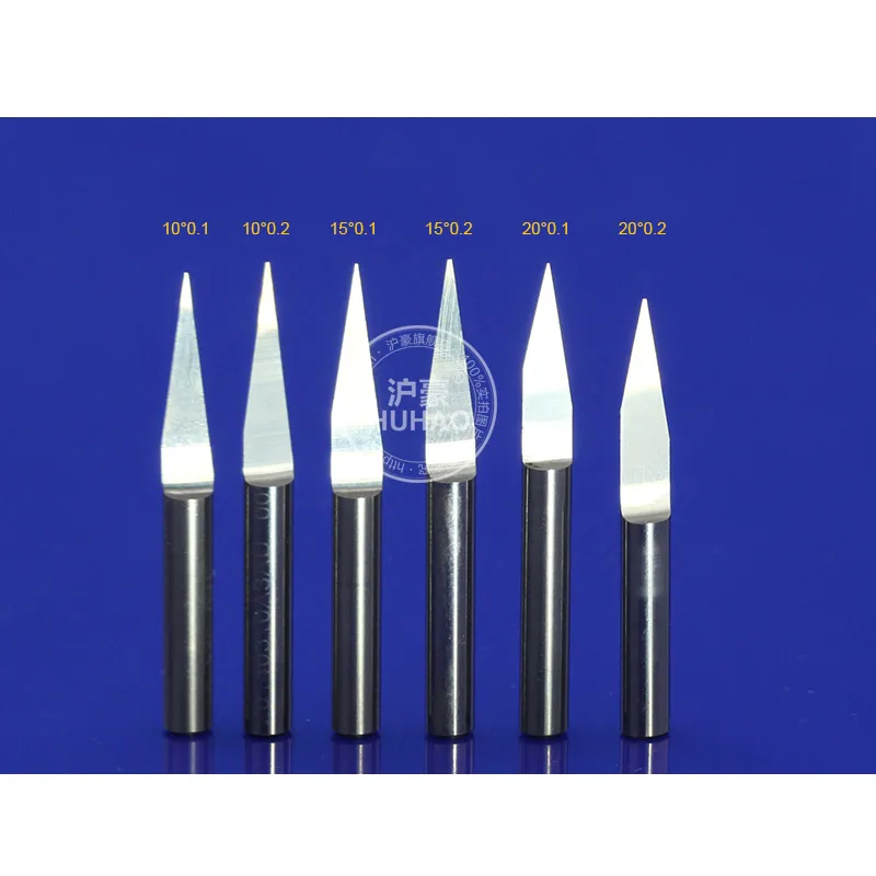 Высокоточные гравировальные долота для печатной платы с хвостовиком 6 мм 2 шт. ЧПУ