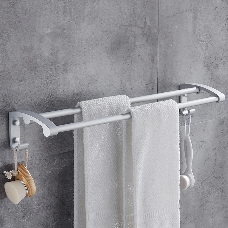 Банные полотенца для ногтей 2 слоя золото серебро настенная вешалка полотенец в