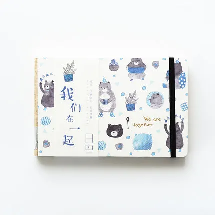 17 В Корейском стиле Kawaii книга в твердой обложке, офисные школьные Тетрадь пустой повязки планировщик канцелярские милые граффити ручная роспись A5 Bujo - Цвет: 17