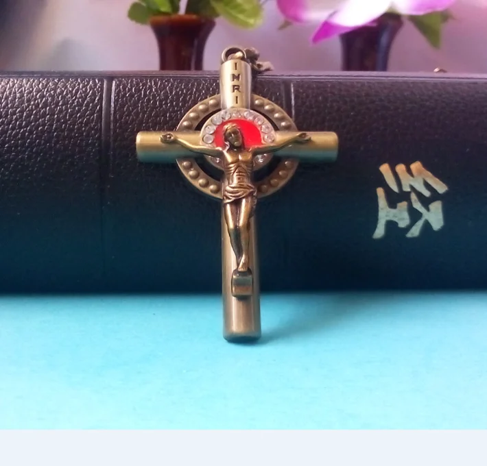 Европейский католический Ретро Распятие Иисуса святое тело ожерелье с крестом