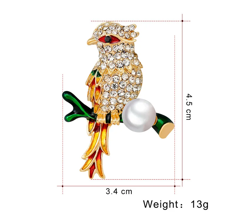 1 шт. Ретро bling Pigeon Diy брошь Винтажная эмаль птица Колибри значок булавки на лацканы для женщин год - Окраска металла: AG185-A