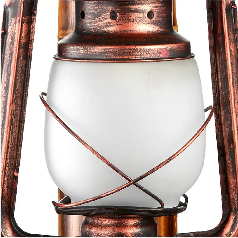 Винтаж Ретро Лофт кантри железа стеклянный светильник светодиодный E27 настенный