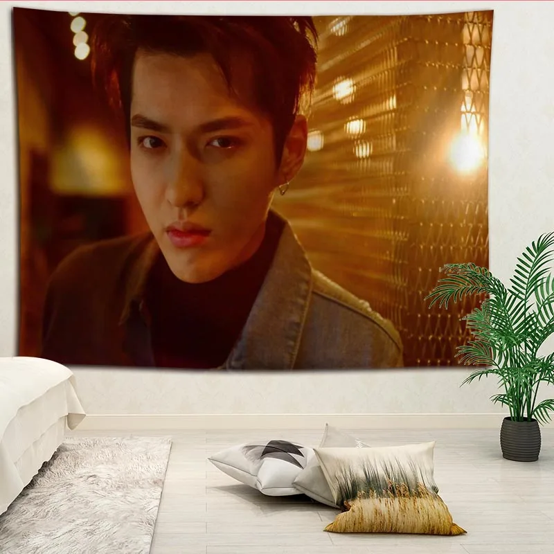 20 Изготовленный На Заказ Kris Wu Печатный креативный коврик для гостиной, спальни, фоновая стена, ткань вешается на стену, маленькая свежая - Цвет: 20