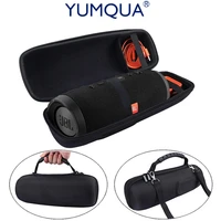 yumqua pouch bag for jbl charge 3 travel protective cover case for jbl charge3 bluetooth speaker extra space plug cables belt