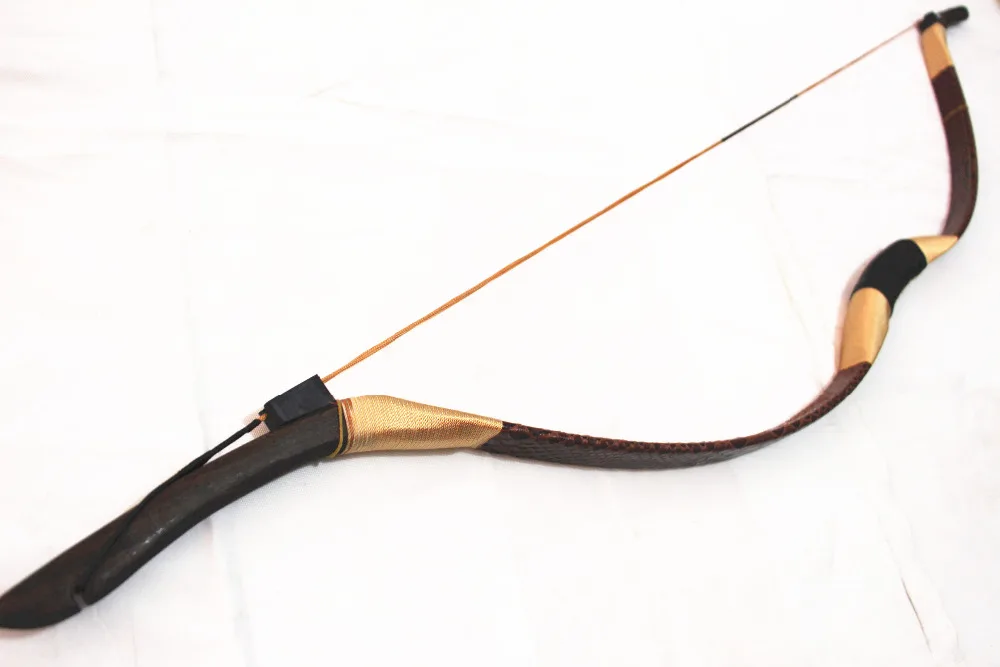 

New 30lbs Archery Hunting Recurve Bow Han Dynasty Traditional Snake Skin Bow for Women and Girls