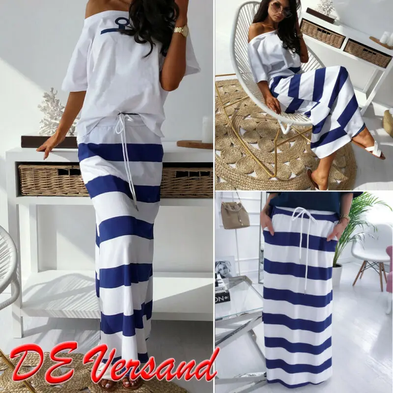 Женская длинная юбка с завышенной талией в полоску|Женские юбки| |