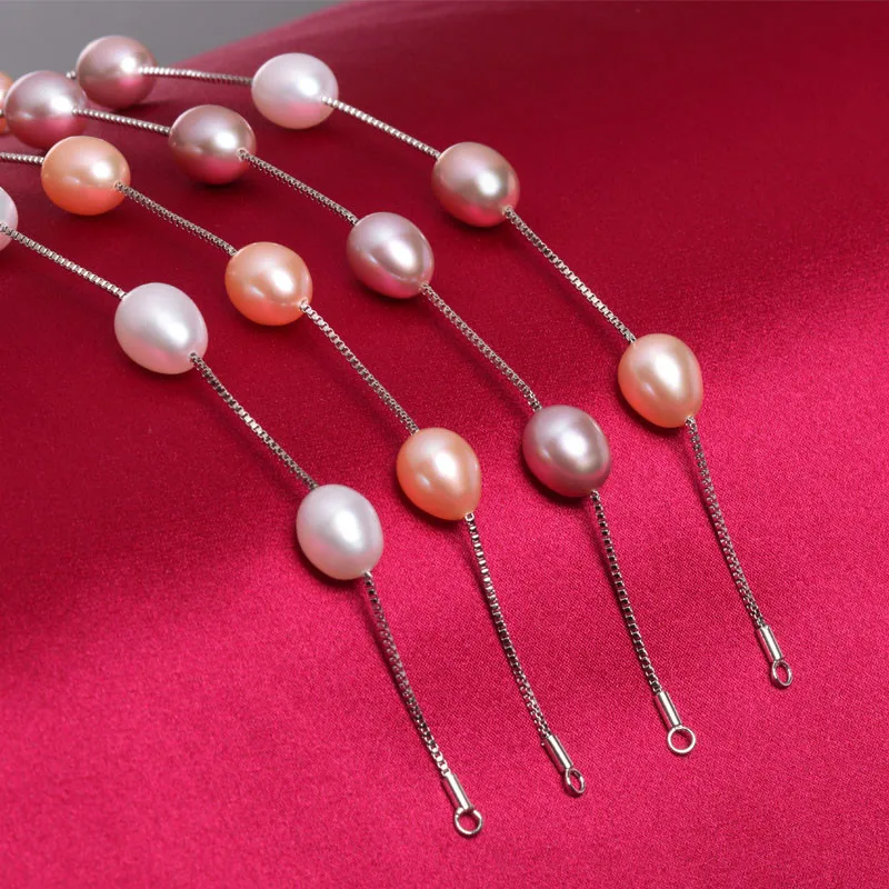 Чокер женский из серебра 2017 пробы с натуральным пресноводным жемчугом 8 9 мм|jewelry