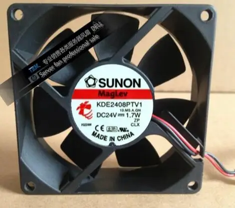 Оригинальный аутентичный 2-проводной инверторный вентилятор Sunon KDE2408PTV1 24 в 1,7 Вт 80*80*25 8 см