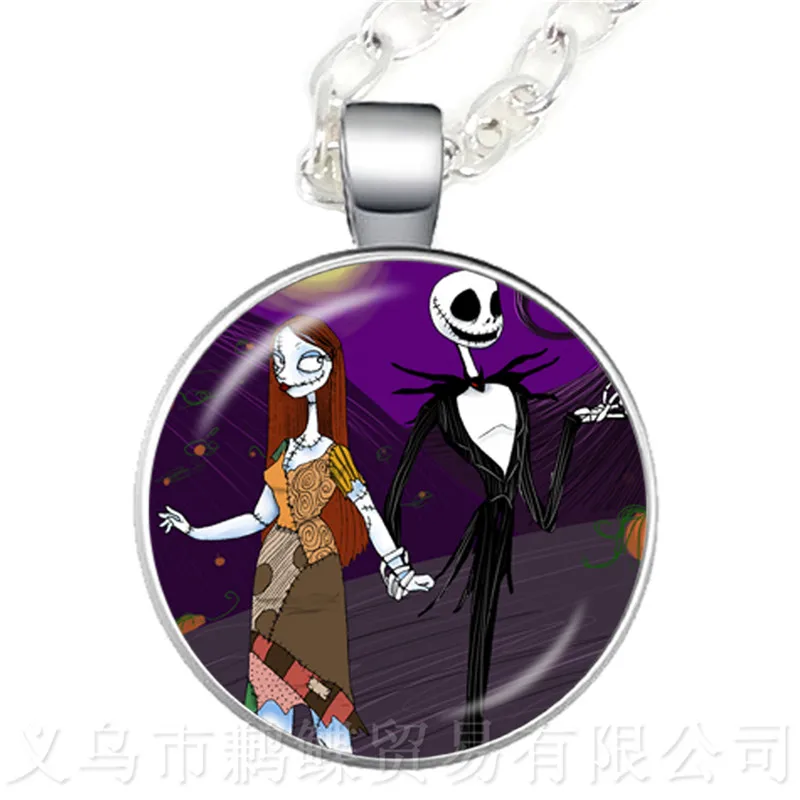 Новинка 2018 ожерелье с кабошоном Джека Скеллингтона и Салли украшения для