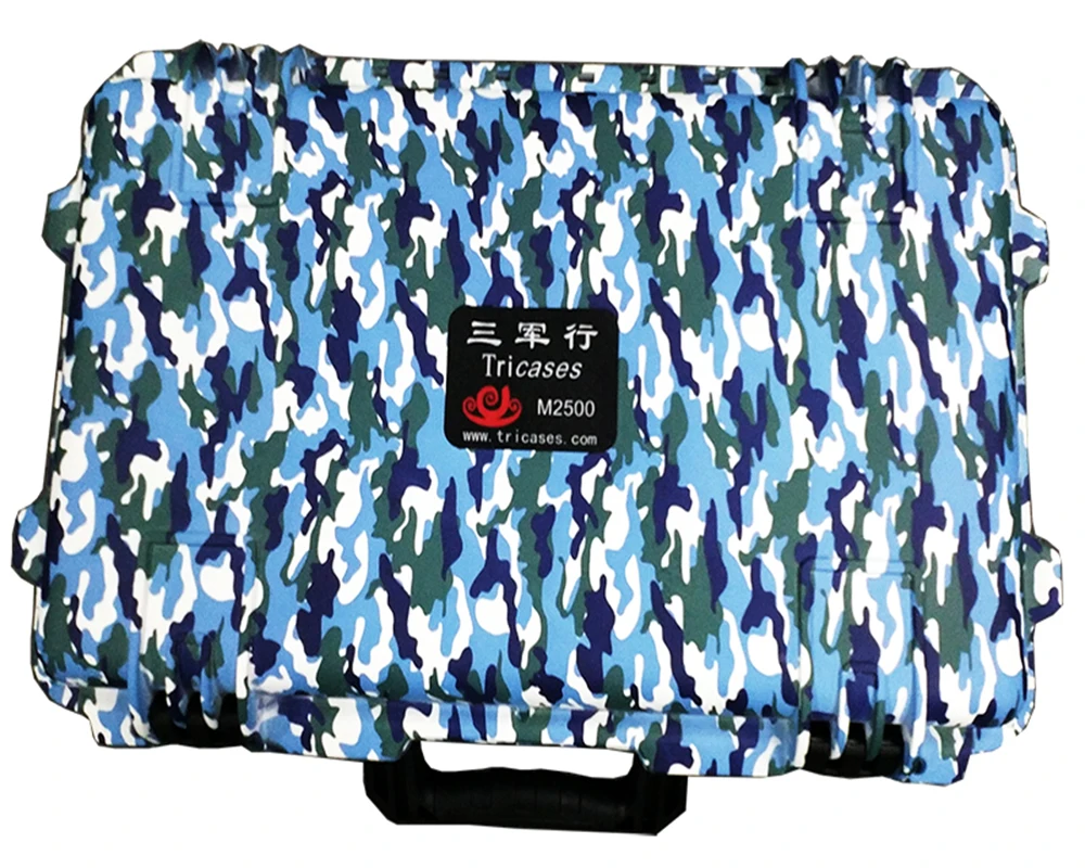 

Tricases factory new arrive new ocean blue camouflage IP67 waterproof shockproof PP hard equipment cases M2500