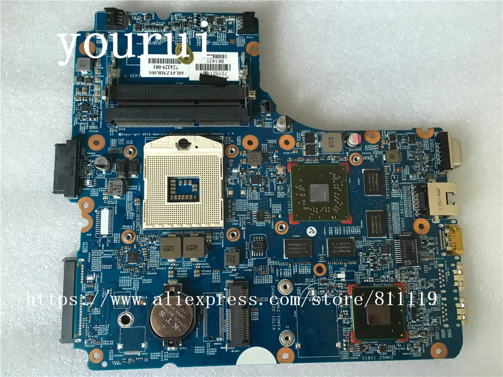Yourui для ноутбука HP 440 450 G0 470 материнской платы 721521 001 601 501 DDR3 100% Протестировано