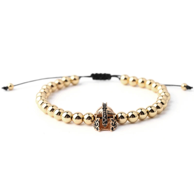 Мужской регулируемый браслет BOJIU золотистый серебристый розовый черный из