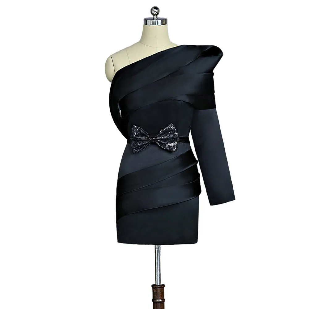 Черные деловые платья знаменитостей облегающее привлекательное Короткое мини