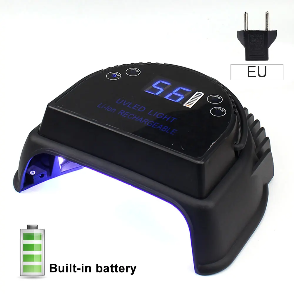 eu plug Лампа для ногтей Smart sensor 72 Вт УФ светодиодный полировщик машина с батареей для отверждения гель-терапии маникюрная лампа таймер лак для ногтей сушилка - Цвет: eu plug