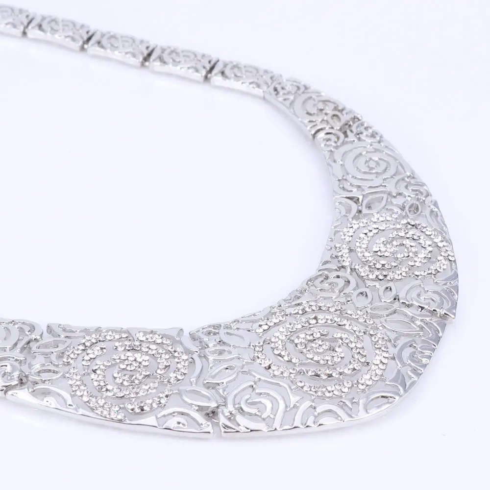 Серебряное покрытие Лидер продаж модное винтажное открытое золотистое колье с