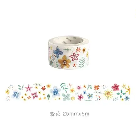 blossoming flowers Винтажный Японский стиль ретро цветок энкаустическая плитка стена кирпич васи лента DIY планировщик дневник в стиле Скрапбукинг маскирующая лента Escolar - Цвет: blossoming flowers