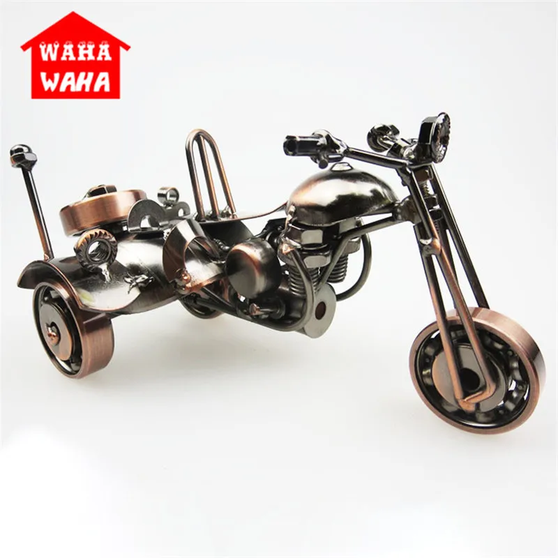 Креативный Железный трехколесный велосипед модель мотоцикла ручной работы