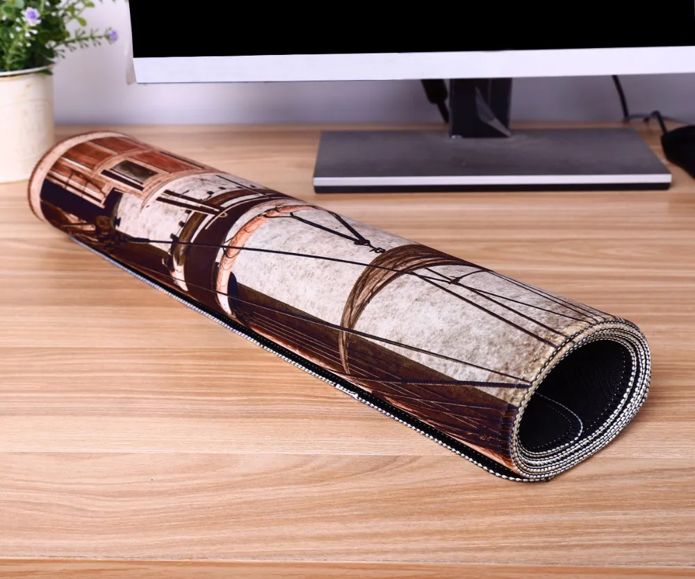 Расширенный игровой коврик для мыши XXL Прошитые края водонепроницаемый широкий и