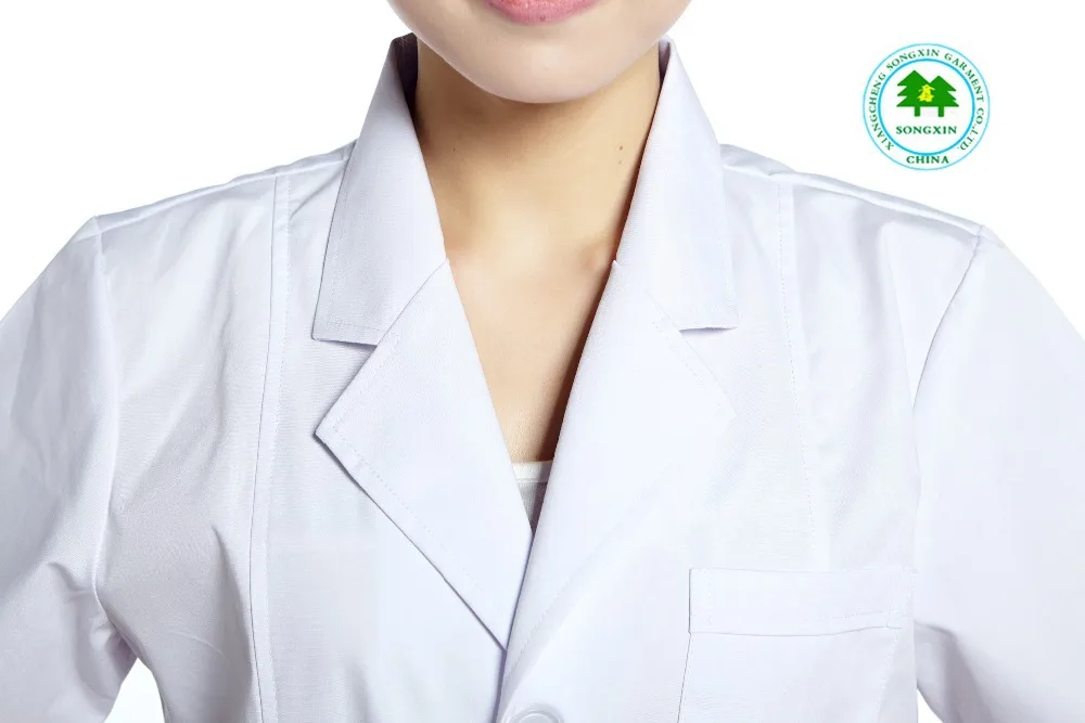 Бесплатная доставка женские больница с коротким рукавом доктор униформа длинное