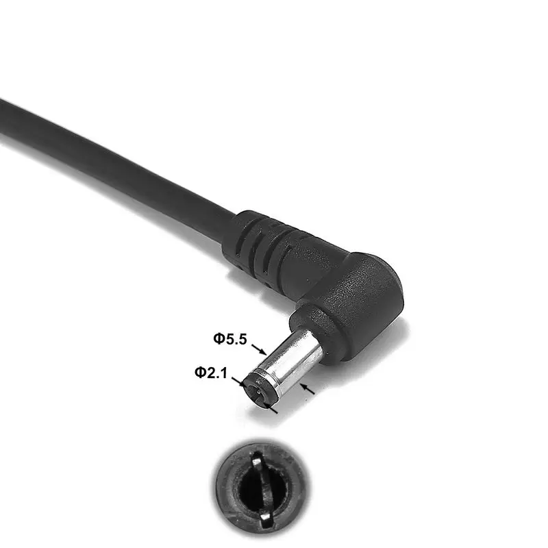 DC 12-24V автомобильный прикуриватель адаптер питания Угловой Штекер 18AWG 1 м кабель