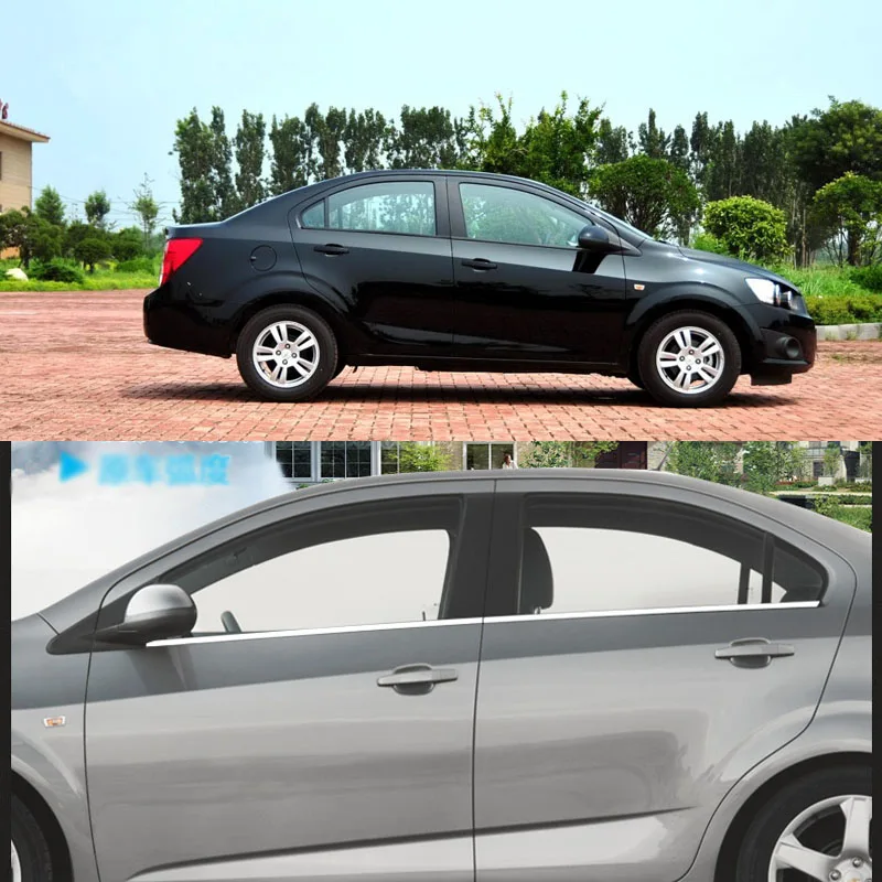 

4 шт., накладка на пороги для Chevrolet Aveo 2011-2014