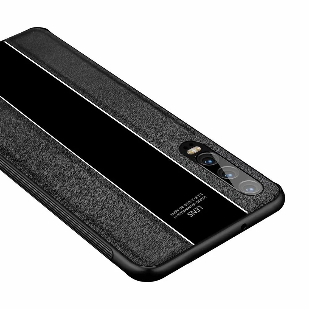 CBLGSXBABY tempered glass plus leather cowhide phone case For Huawei P30 TPU frame P20 Pro Mate 20 mate10 |