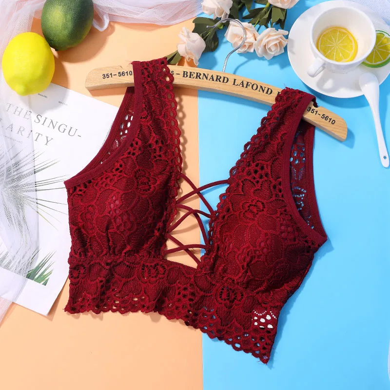 Женский кружевной бюстгальтер-Бралетт на широких бретелях женский эластичный