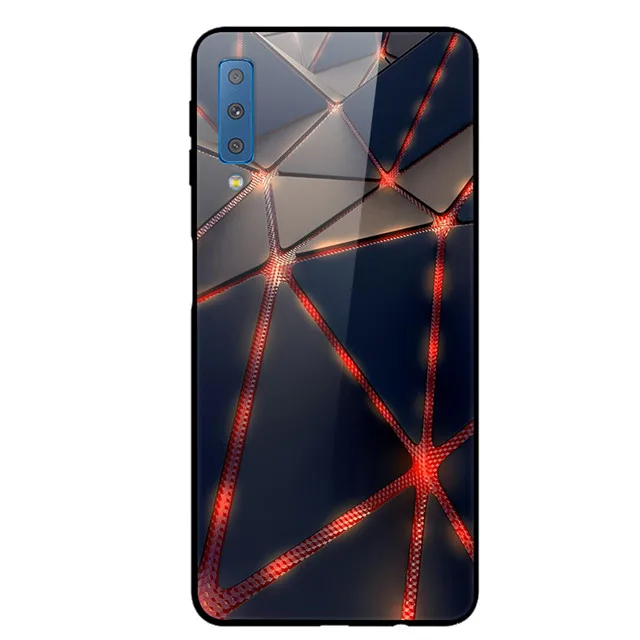 5 A7 2018 Для samsung A7 чехол из закаленного стекла A750 жесткий чехол для samsung Galaxy A7 чехлы для телефонов Чехол 7 7A мягкий бампер - Цвет: 5 A7 2018