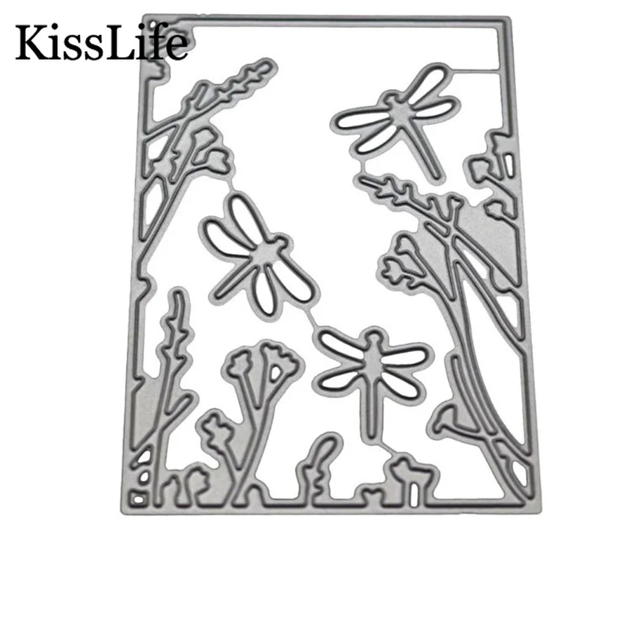 Новинка 3 стрекозы поздравительная открытка цветок штамп сделай сам скрапбукинг