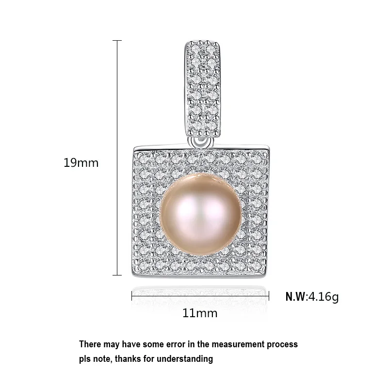 Романтический 100% из натуральной фиолетовый жемчуг Квадратные серьги леди